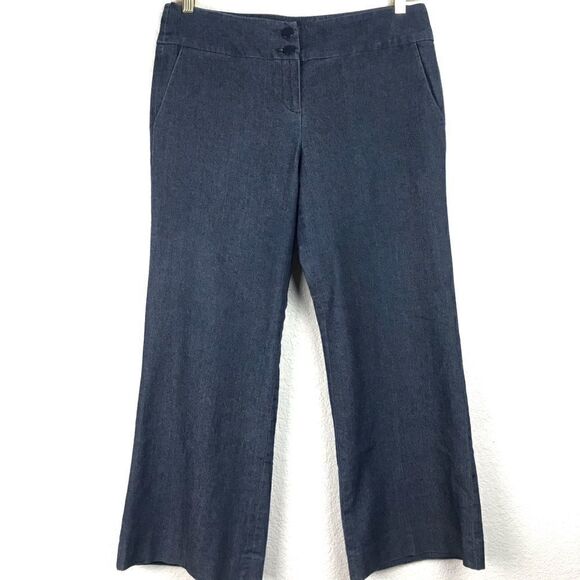 Sandro Sportware Soft Denim Wide Leg Capri Size 10 - Picture 1 of 5
